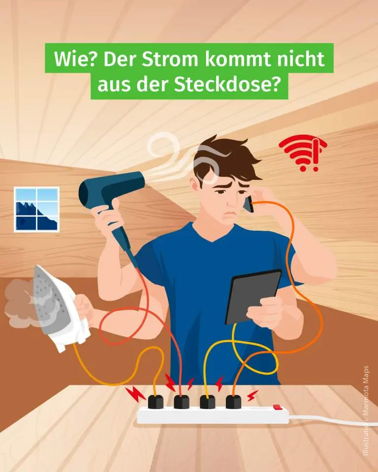 Comicbild zur jeweiligen Hüttenregel | © DAV / Mamotamaps