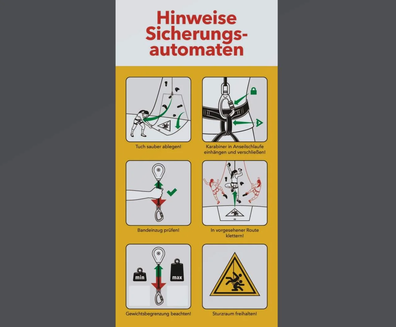 Hinweis-Schilder für den Sicherungsautomat | © DAV