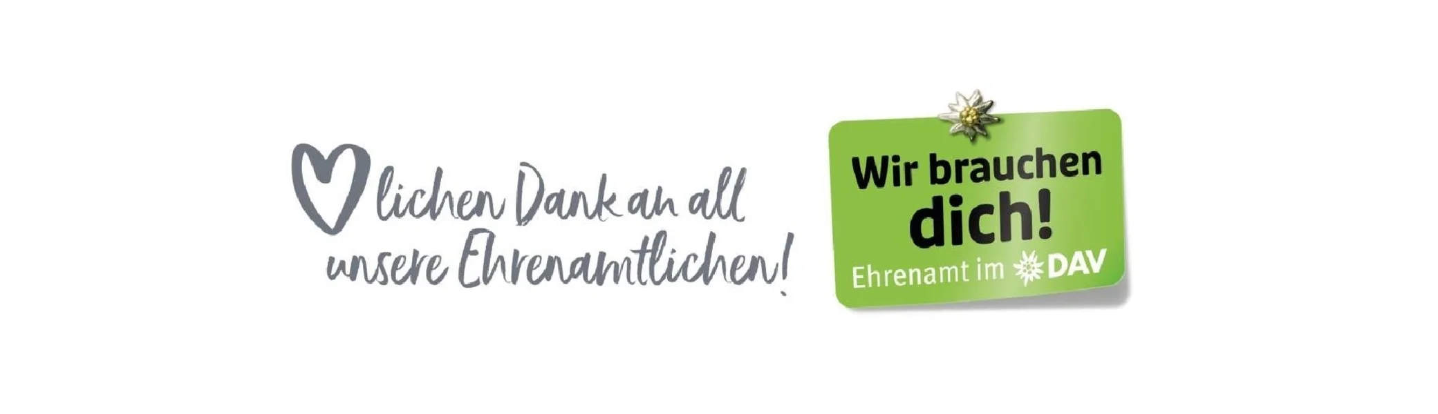 Signatur: Danke an die Ehrenamtlichen | © DAV